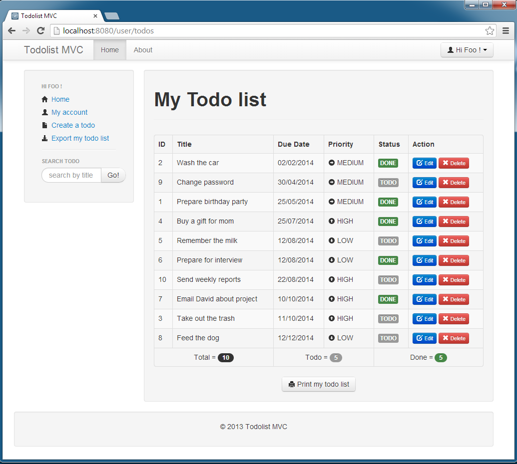 ToDo List